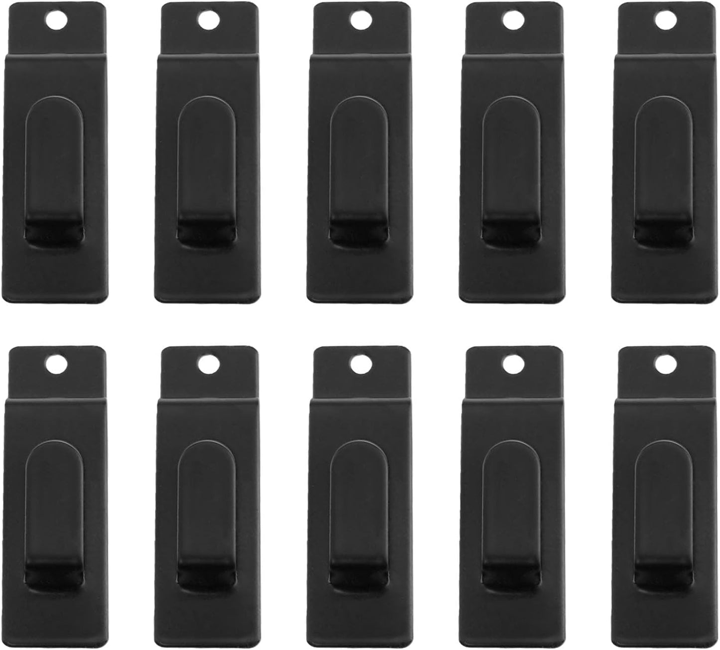 10 Ganchos Metal Negro para Placa Pared Accesorios Listón