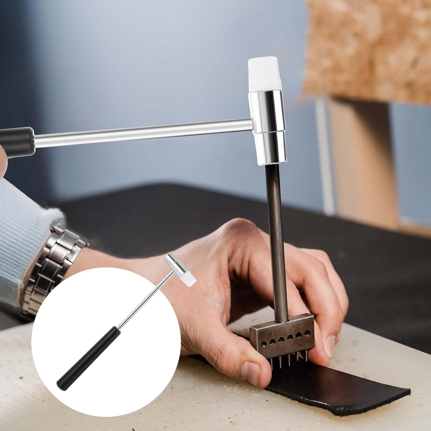 2 Martillos Doble Cabeza Mini para Manualidades Joyero