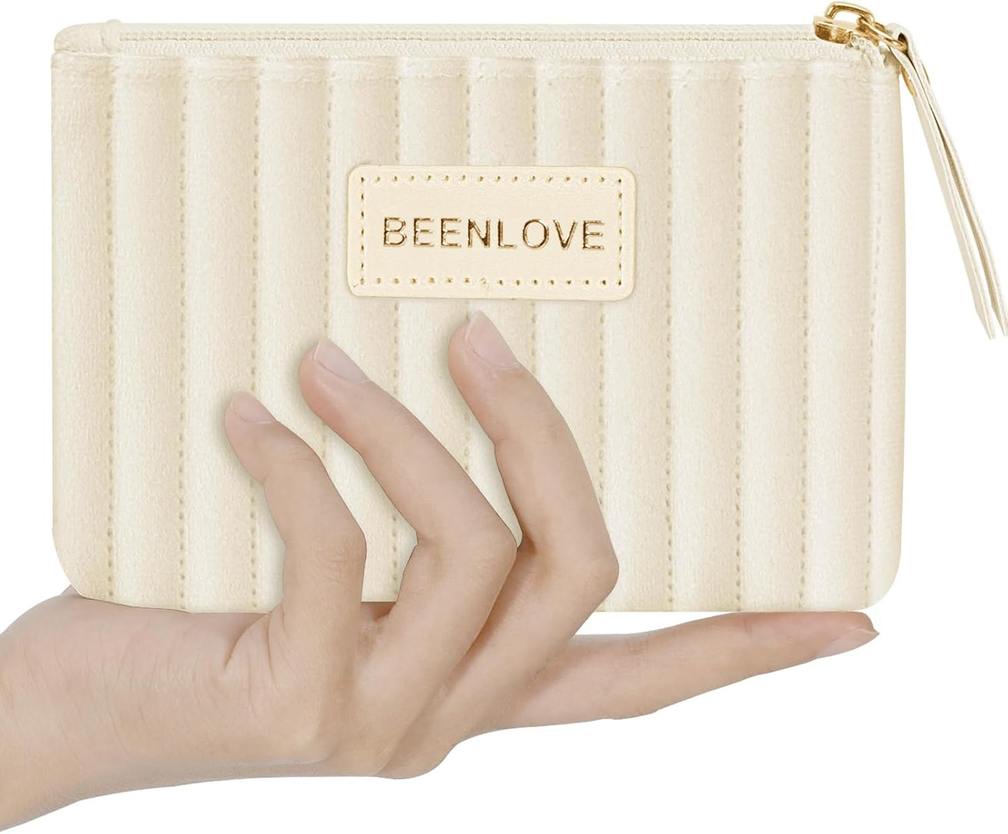 Bolsa maquillaje viaje beige