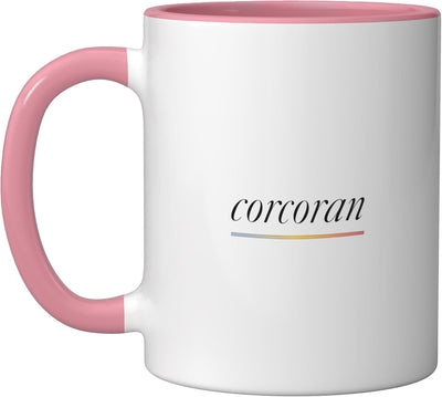 Taza Cerámica Corcoran Negro Pequeña Rosa/Blanca