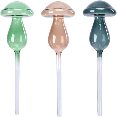 3 Unids Inserto Riego Automático Vidrio para Plantas Interiores