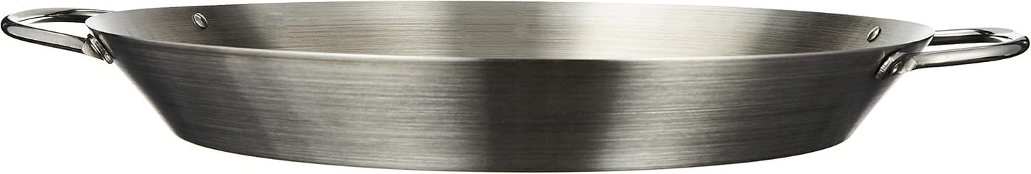 Sartén acero inox 12pulg asas color plata modelo BBQ122