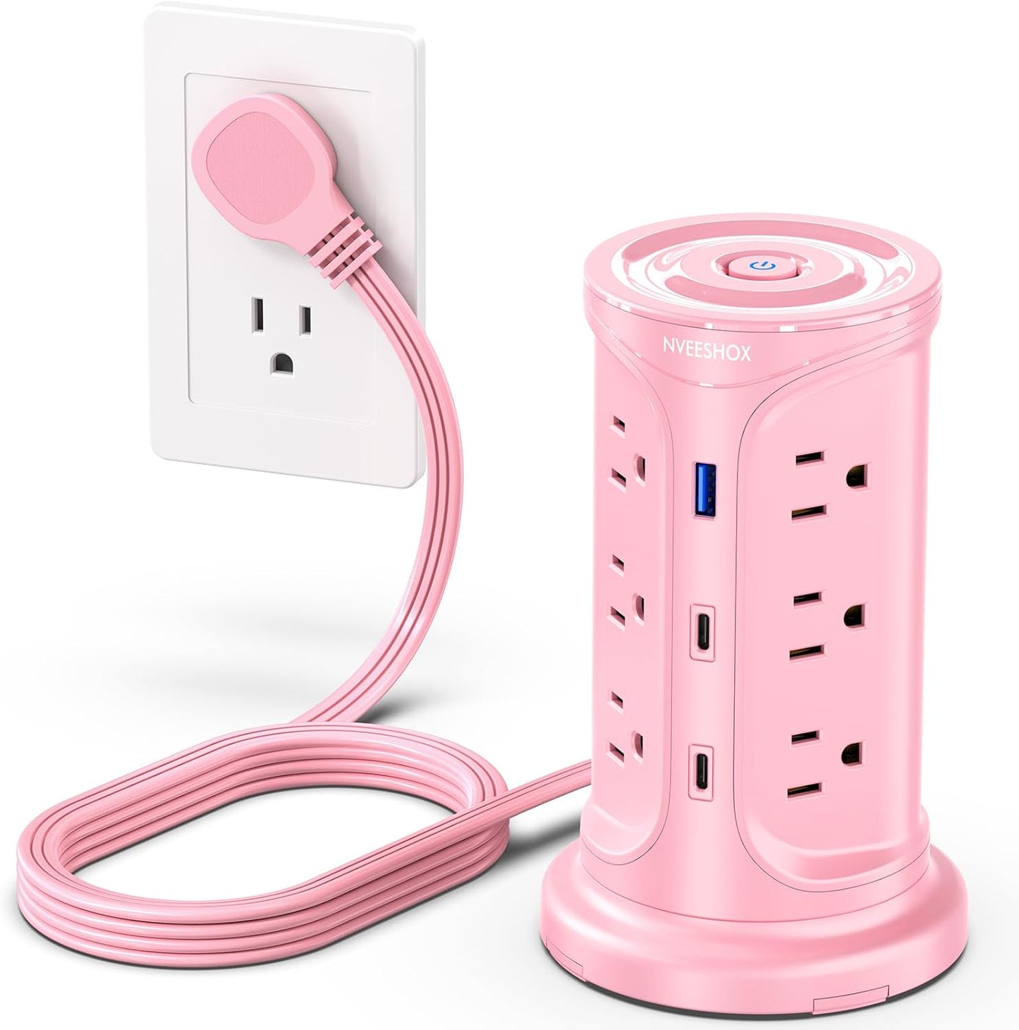 Regleta protectora 12 tomas USB C 3 puertos 6.5ft