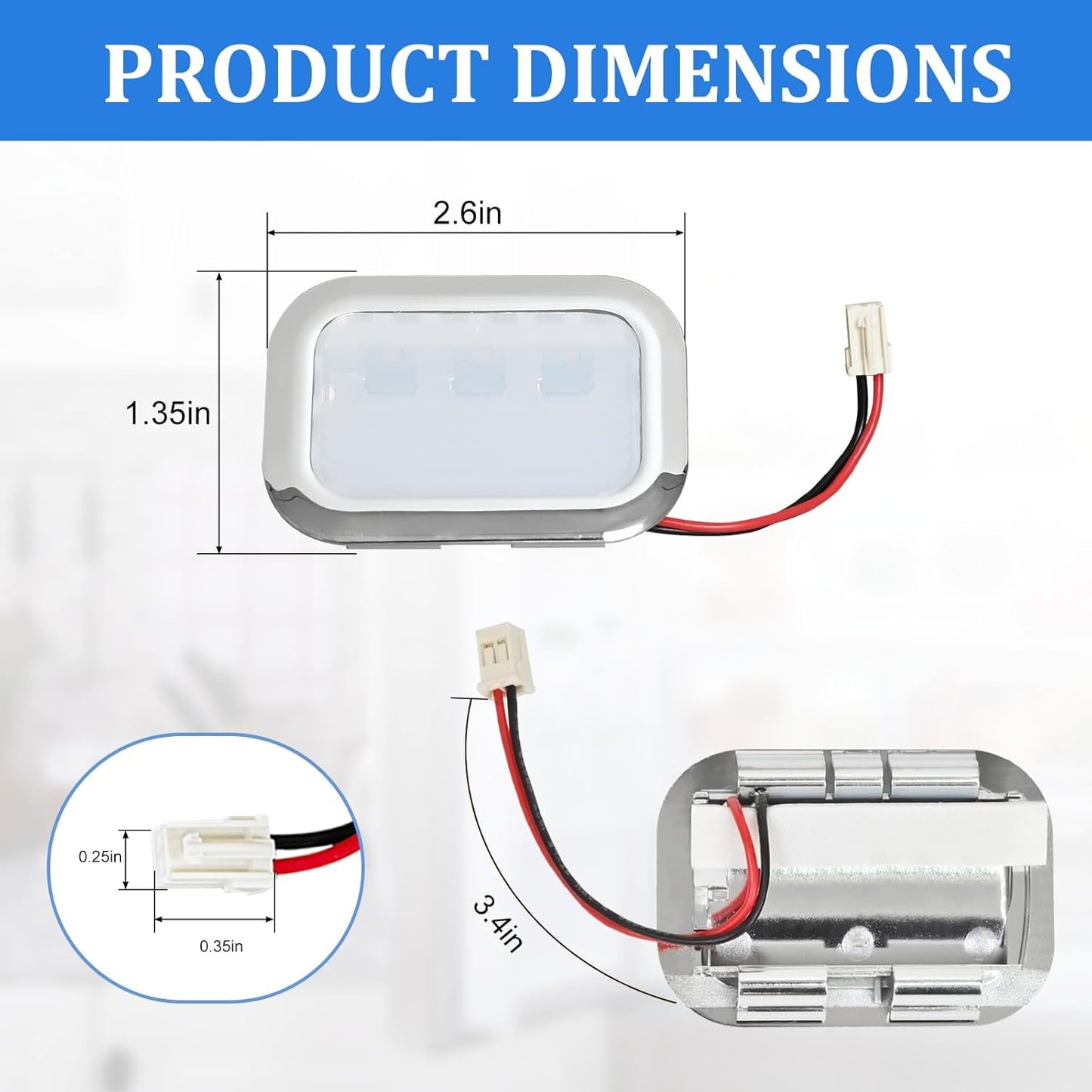 Reemplazo luz LED para refrigerador comp Whirlpool