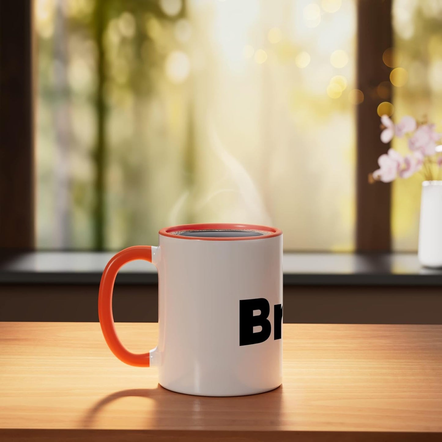 Taza Cerámica Humor Sarcastico Frase Meme Naranja/Blanco