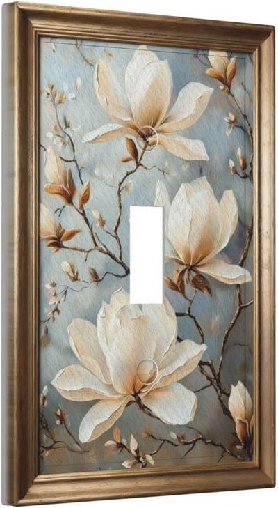 Placa interruptor decorativa magnolia vintage