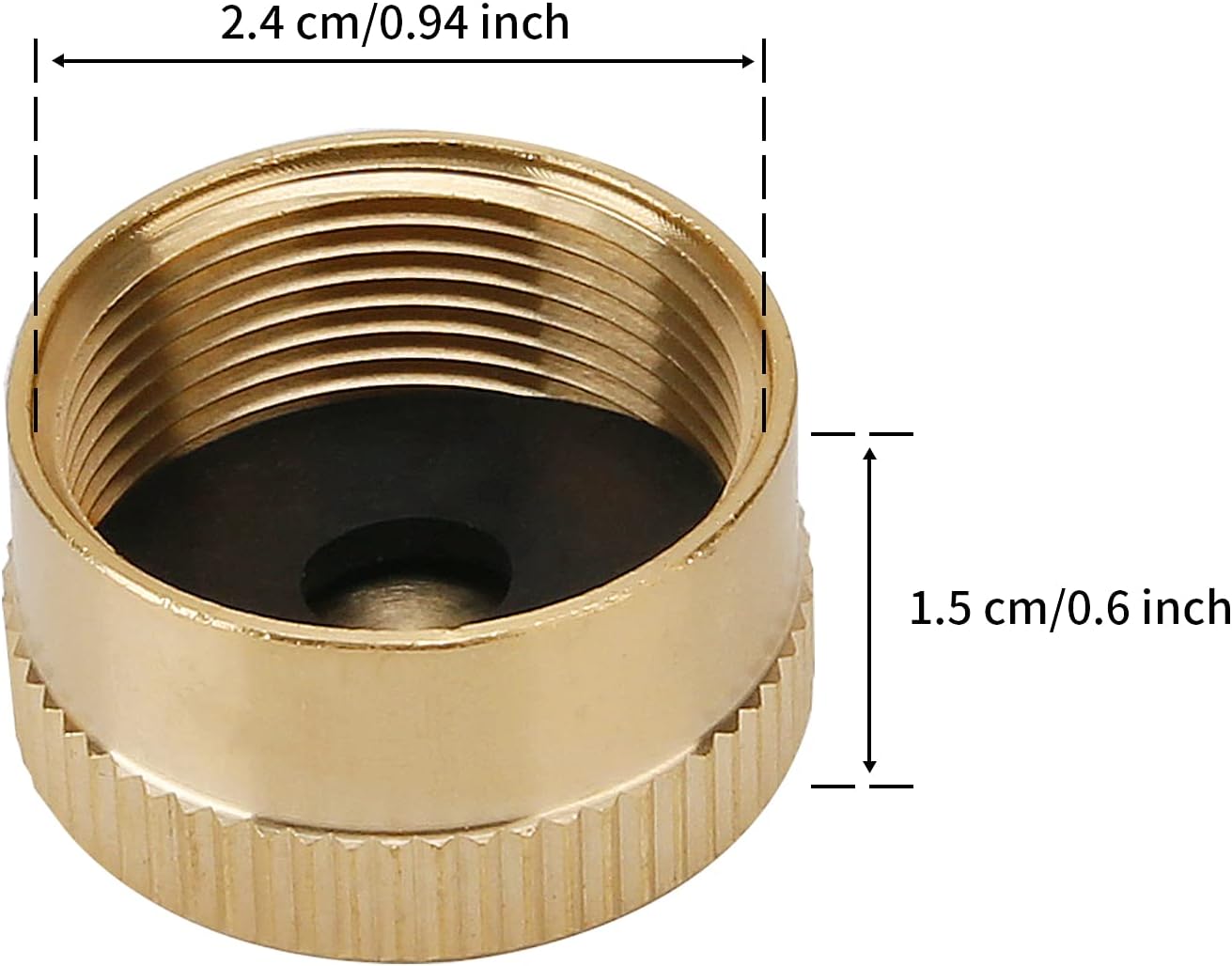 Tapa tanque propano latón 1lb para estufa camping 12pzas