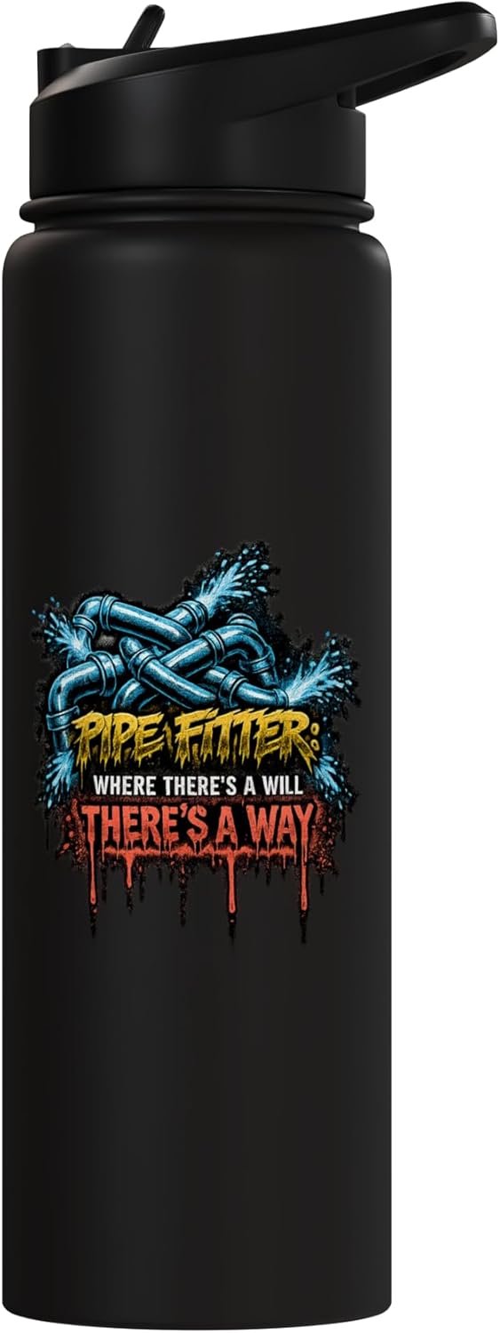 Botella de agua aislada de acero inoxidable Pipe Fitter