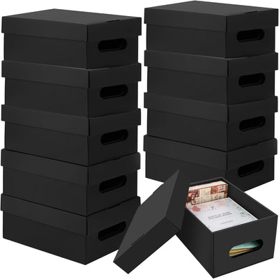 Caja almacenamiento fotos 10 pzas 4x6pulg 10.2x6.5x4.7pulg negro