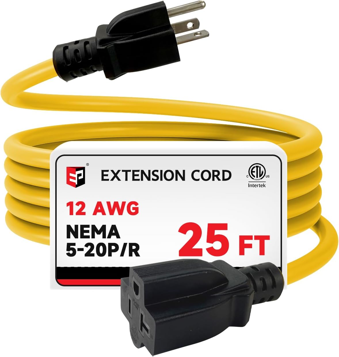 Cable extensión exterior 12/3 20A 125V T-Blade amarillo