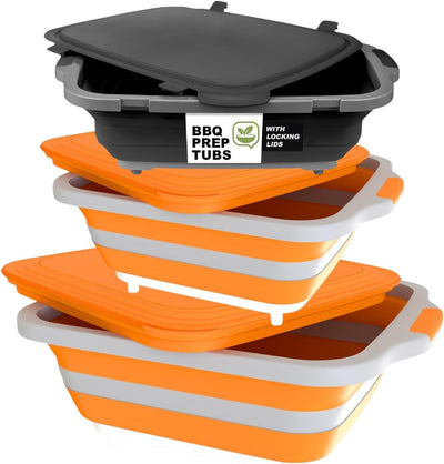 Tubo plegable barbacoa 30L y 2 Pzas 16L con tapas
