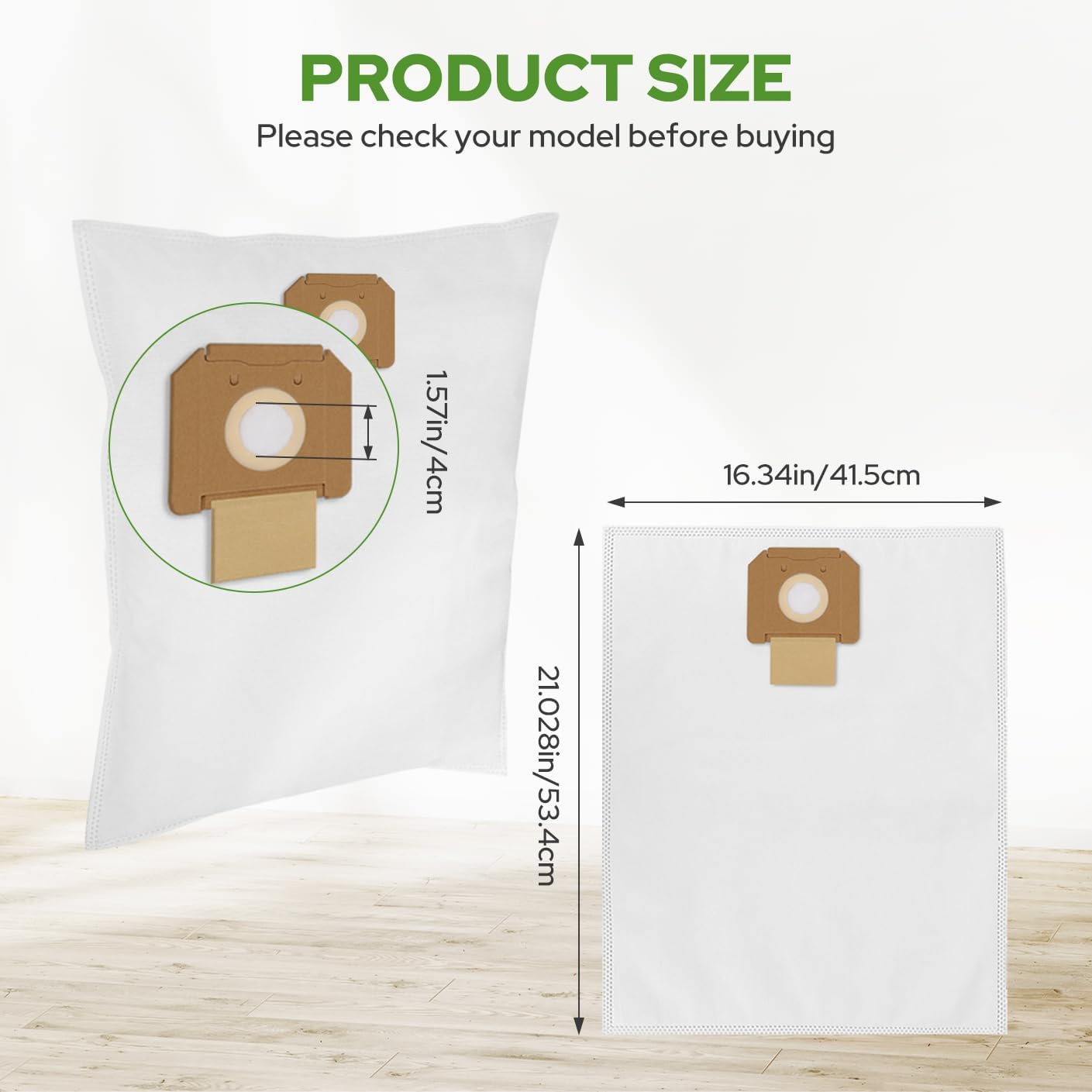 Bolsas vacío comp Bosc-h 9 galones paq 4
