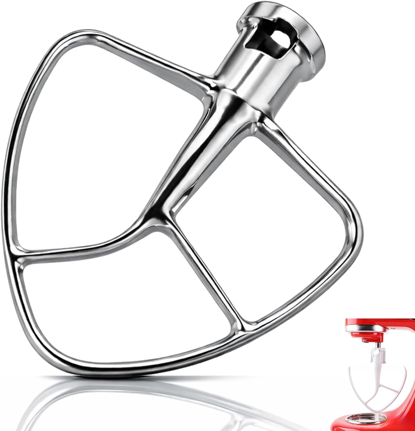 Batidor plano acero inox K45B para KitchenAid 4.5-5qt