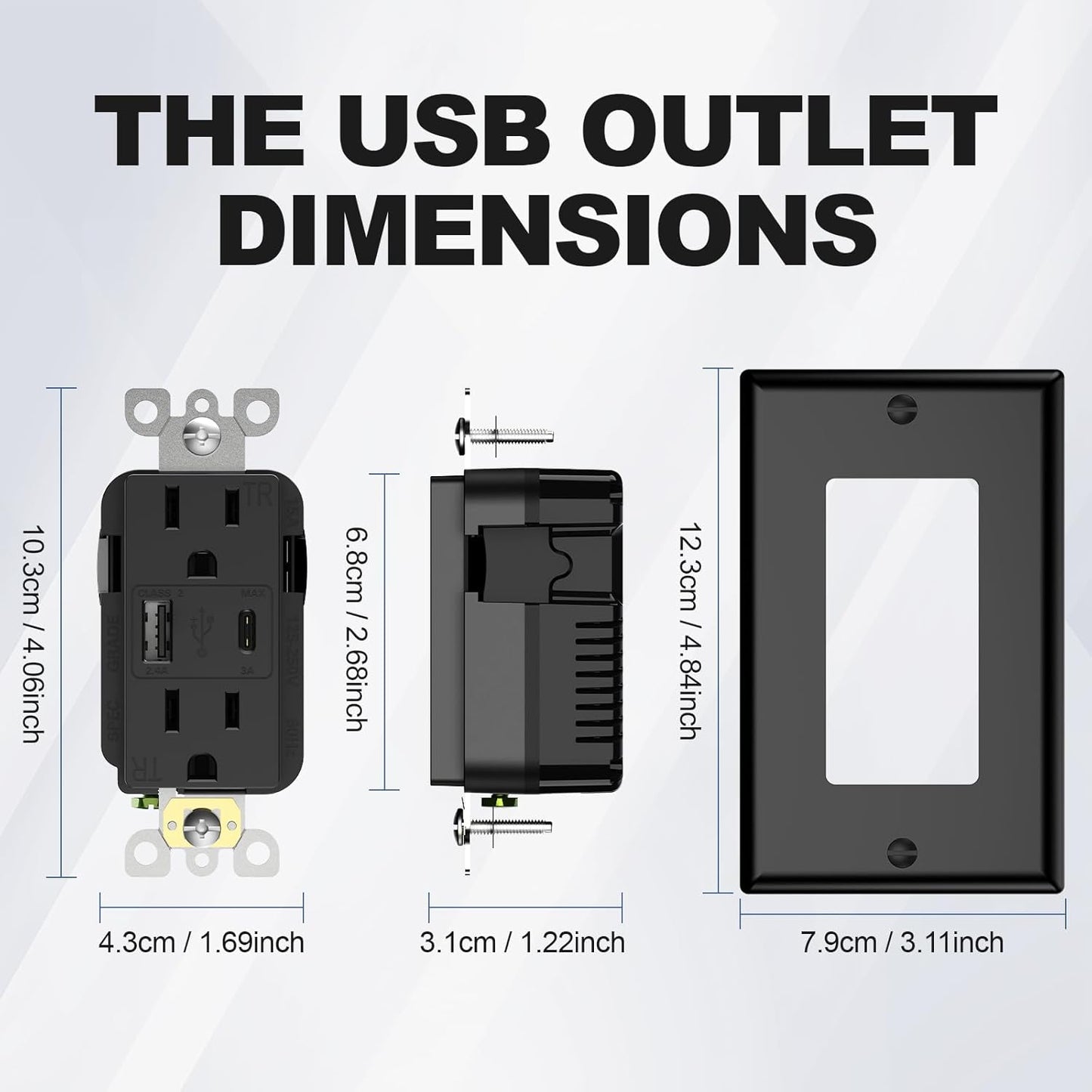 Cargador USB pared puertos A y C 15A resistente