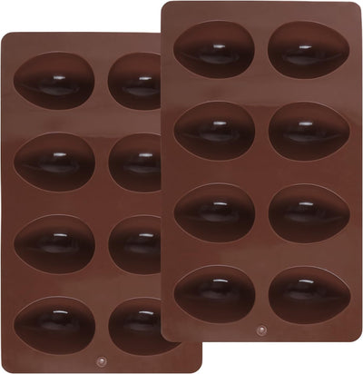 Paquete de 2 moldes de silicona para huevos 3D de 8 cavidades para chocolate y dulces