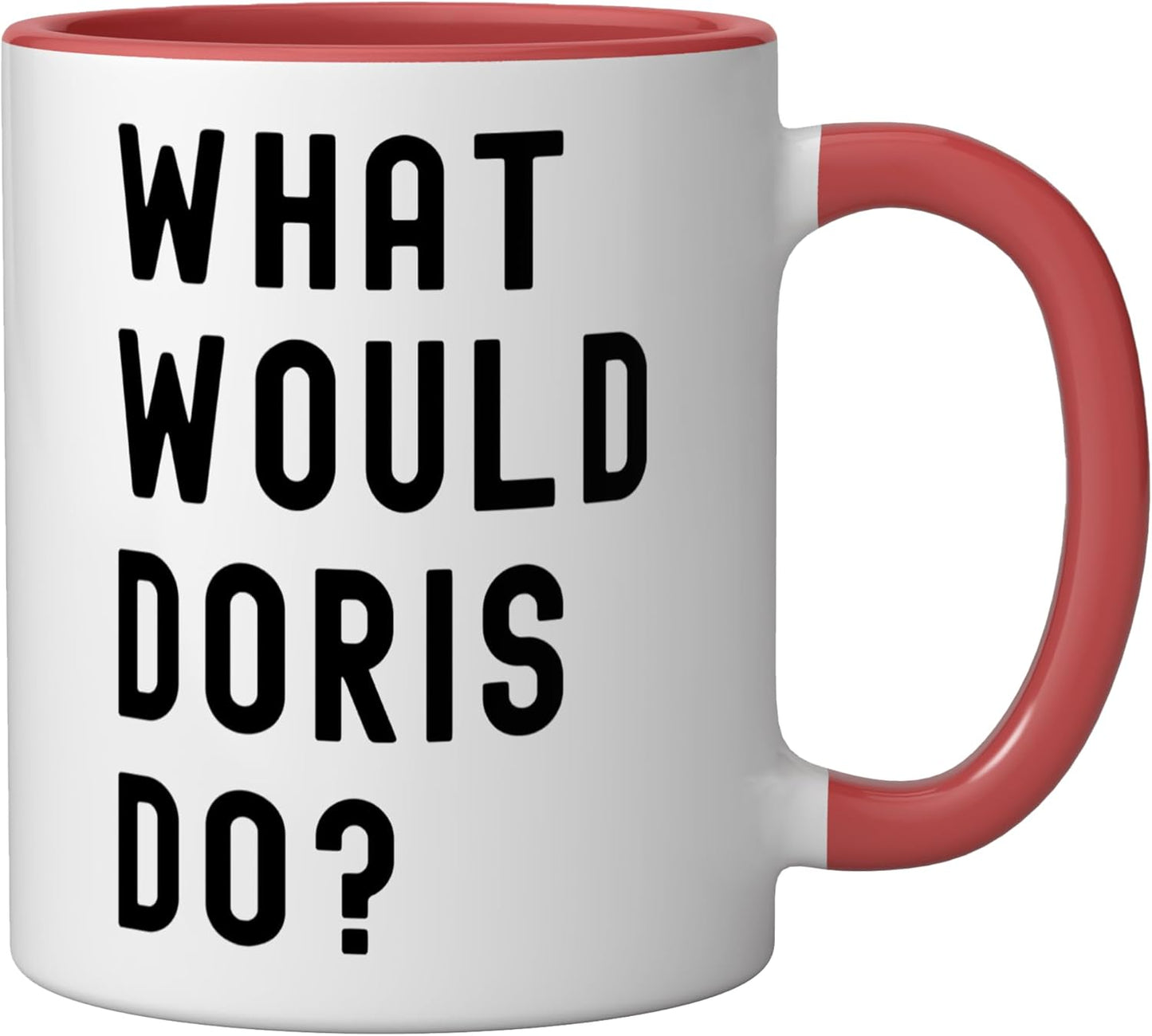 Taza cerámica What Would Doris Do? Roja/blanca