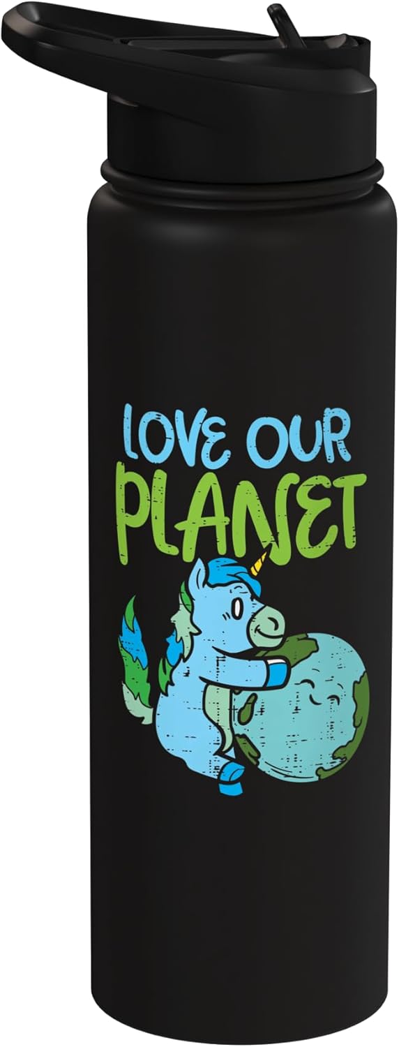 Botella de agua acero inoxidable sin BPA para niñas unicornio