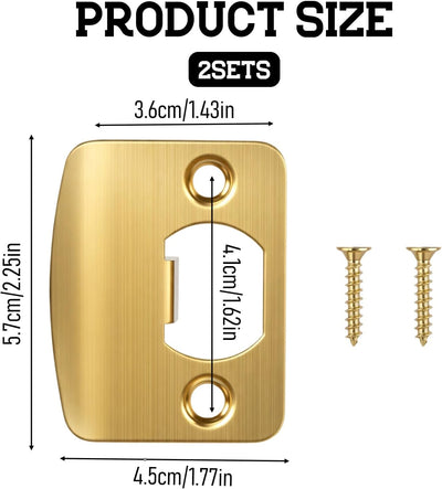 Placa puerta dorada 2.25x1.77pulg set 2 placas universales