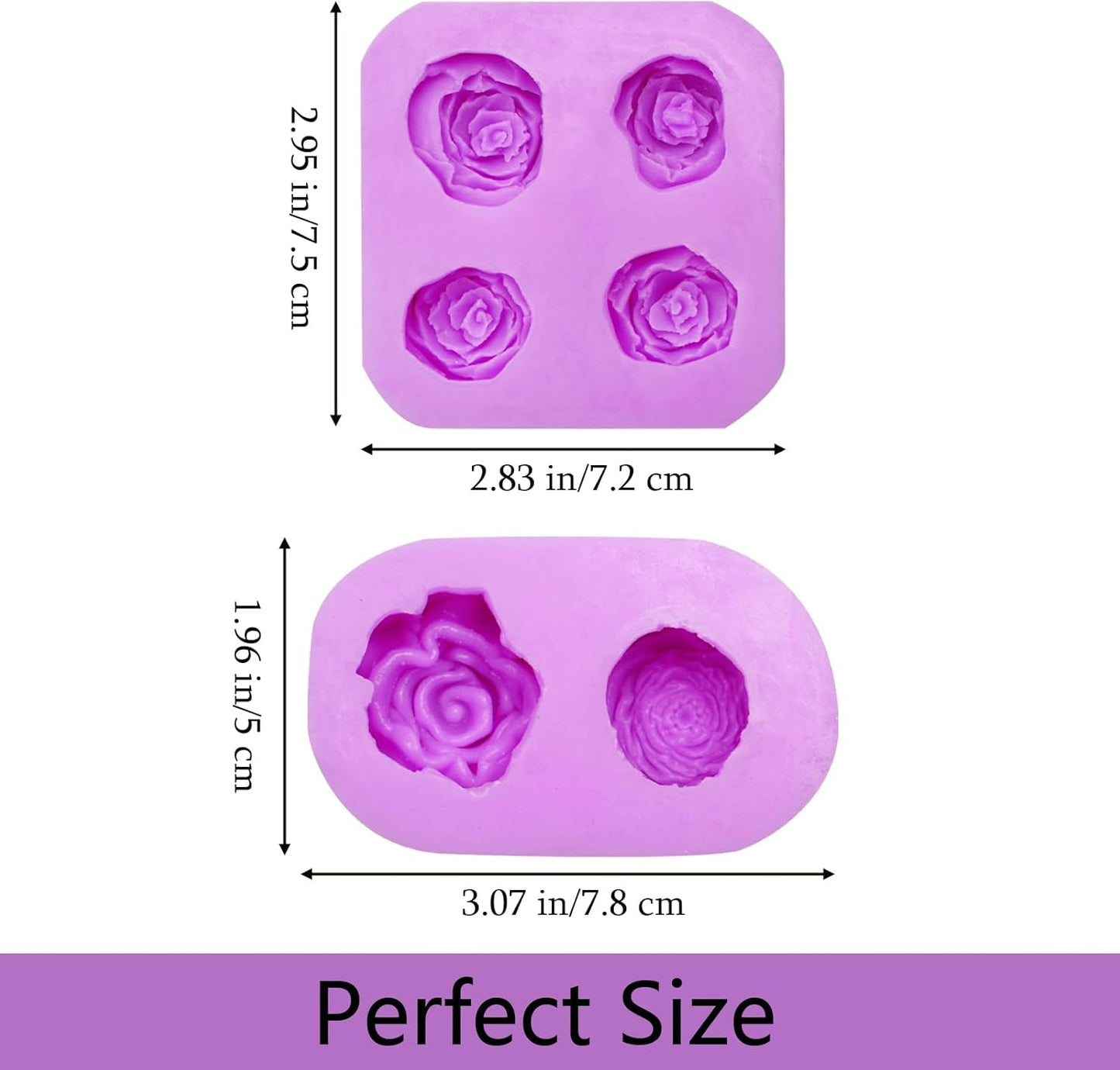 Molde rosas 2 pack 6 cavidades fondant chocolate boda fiesta