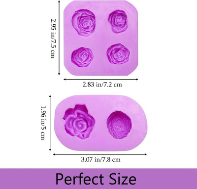 Molde rosas 2 pack 6 cavidades fondant chocolate boda fiesta