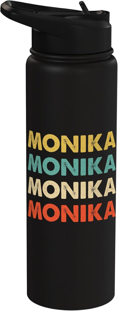Botella de agua acero inoxidable aislada Monika