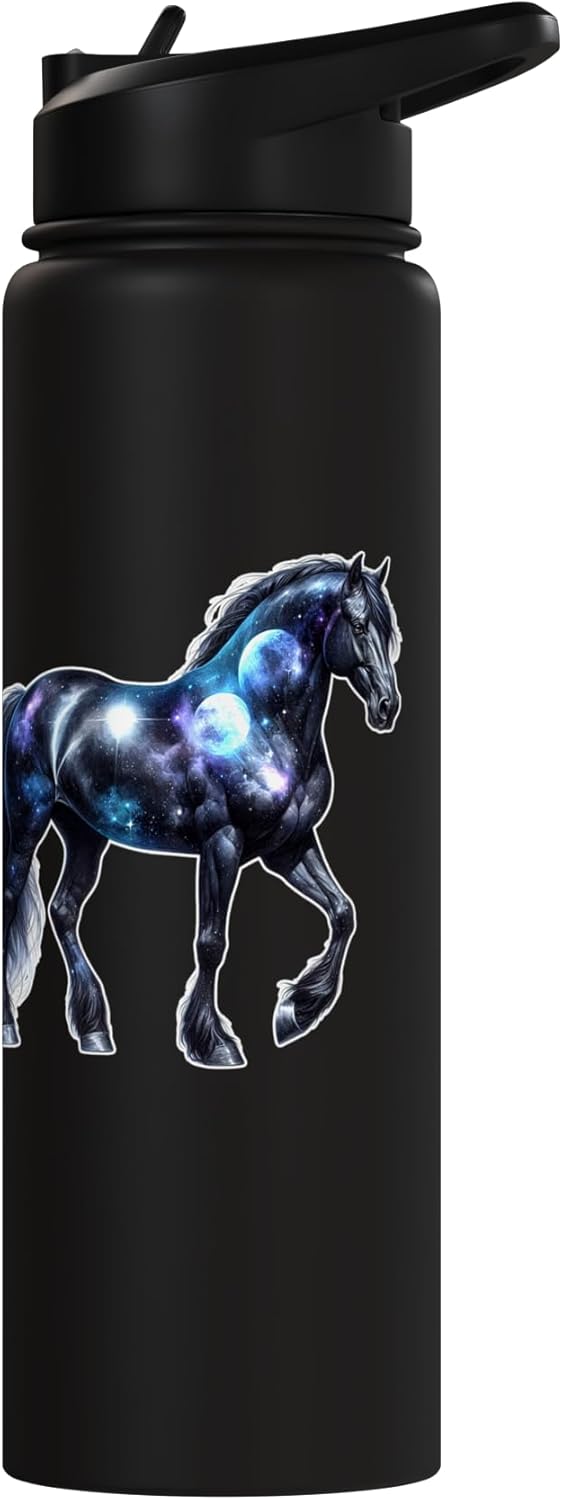 Botella de agua aislada de acero inoxidable Galaxy Horse