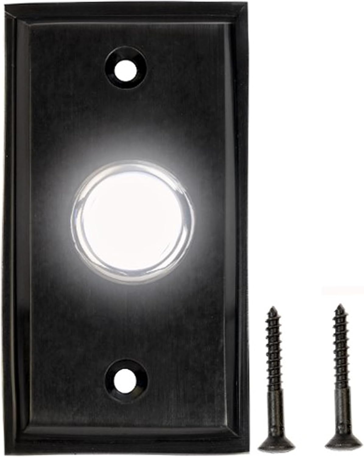 Timbre decorativo latón macizo bronce aceitado con luz LED