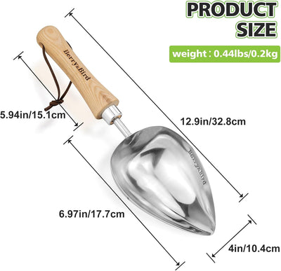 Pala jardín acero inox mango madera multifuncional