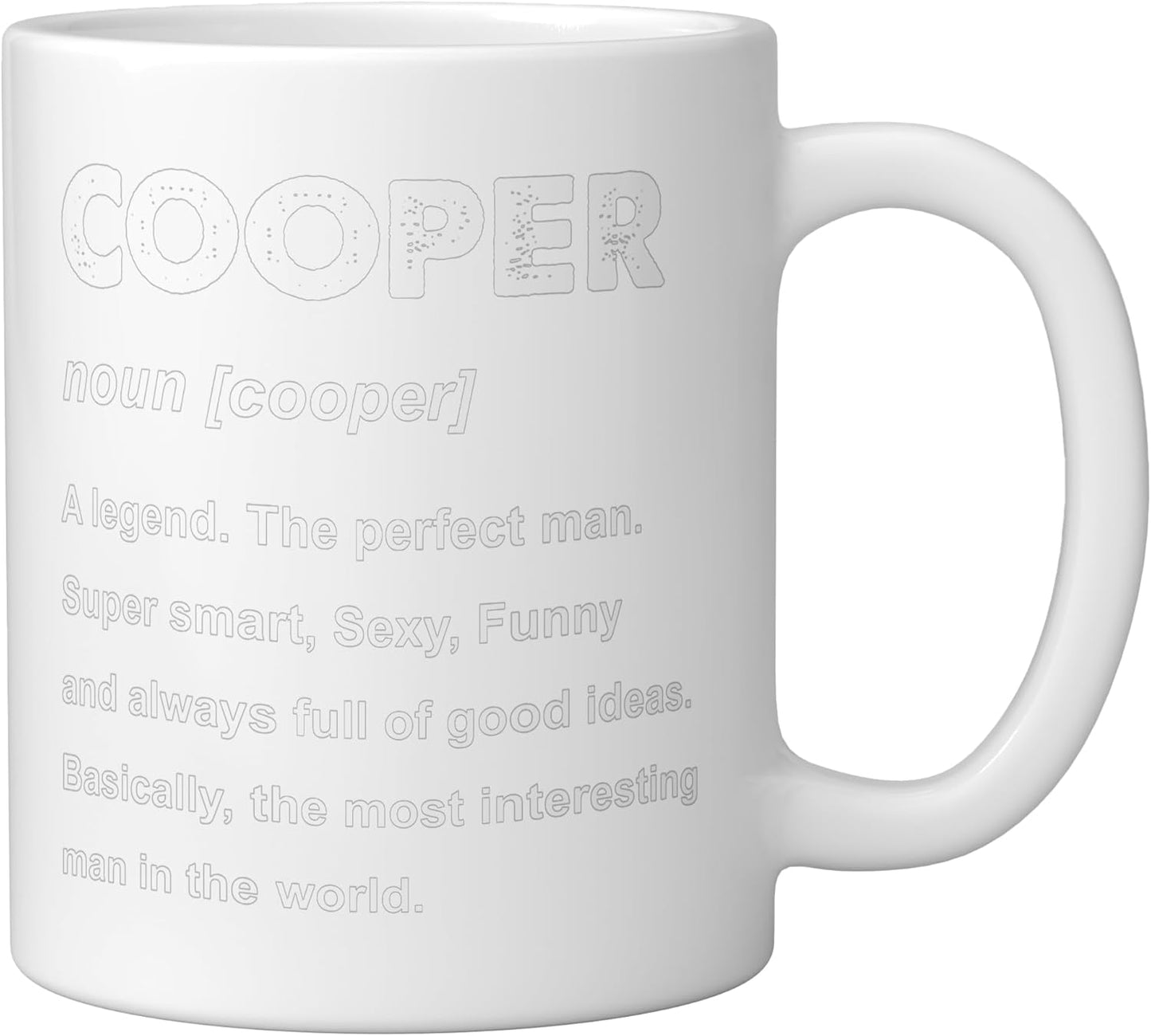 Taza Cerámica Cooper Name Blanca
