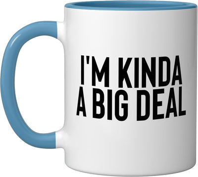 Taza cerámica I'm Kinda A Big Deal azul/blanco