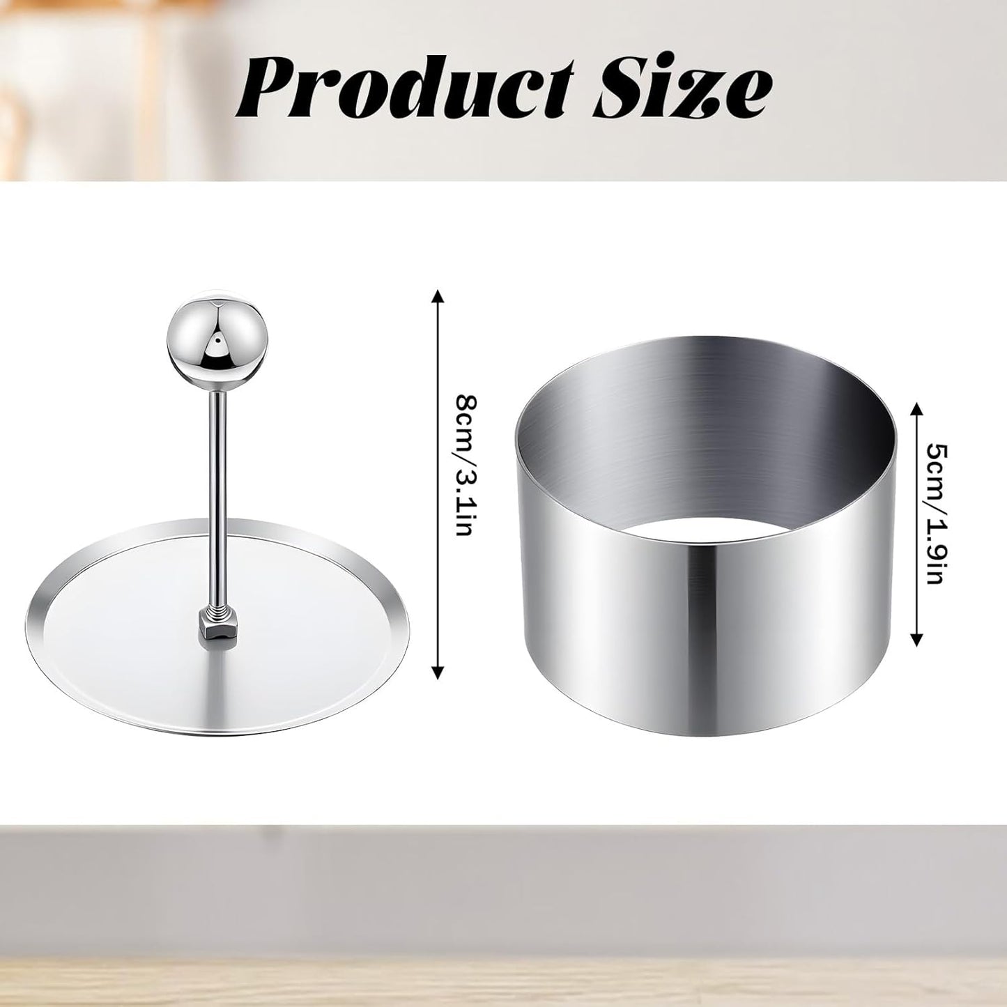 Moldes de anillo de acero inoxidable para cocinar y hornear
