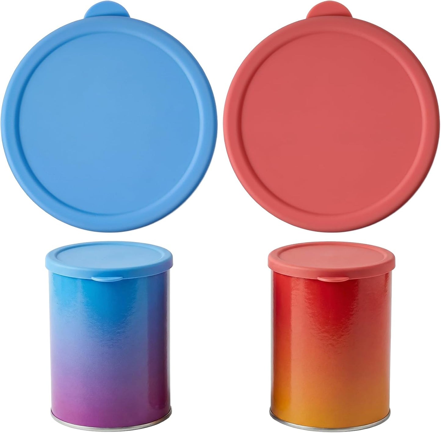 2 Tapas Silicón Reutilizables para Latas 3pulg Bebidas