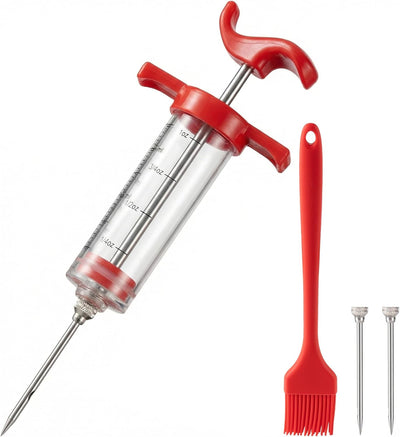 Kit de jeringa para inyector de carne 1 onza acero inoxidable cepillo de limpieza