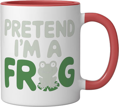 Taza Cerámica Disfraz Rana Halloween Rojo/Blanco