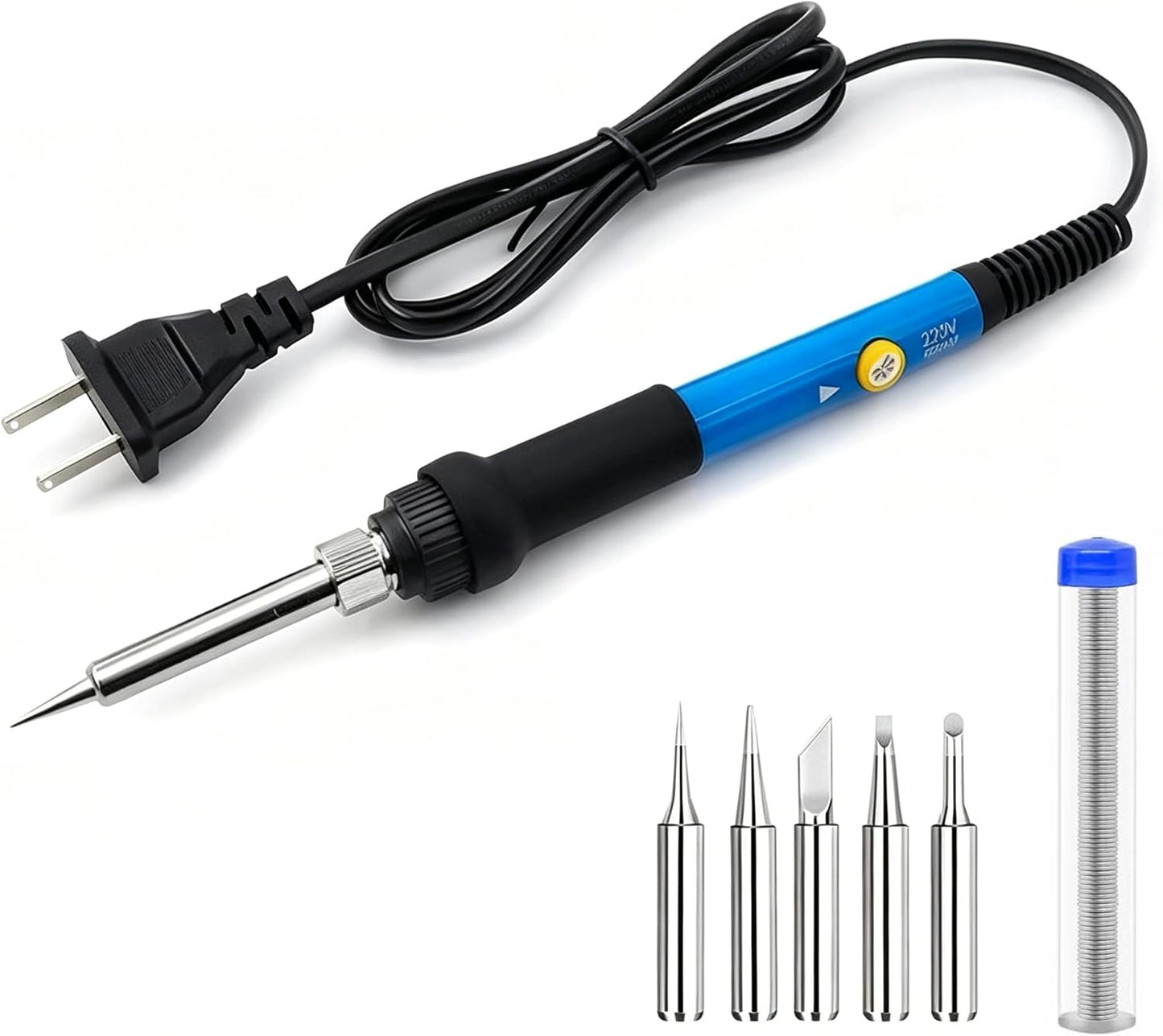 Kit soldador 60W 110V con 5 puntas y alambre