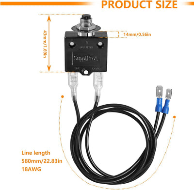Pack 2 Fusibles Reiniciables Pulsador 5A para HVAC