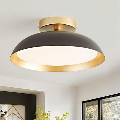 Lámpara LED techo empotrada 24W 5CCT negra y dorada 11.8pulg