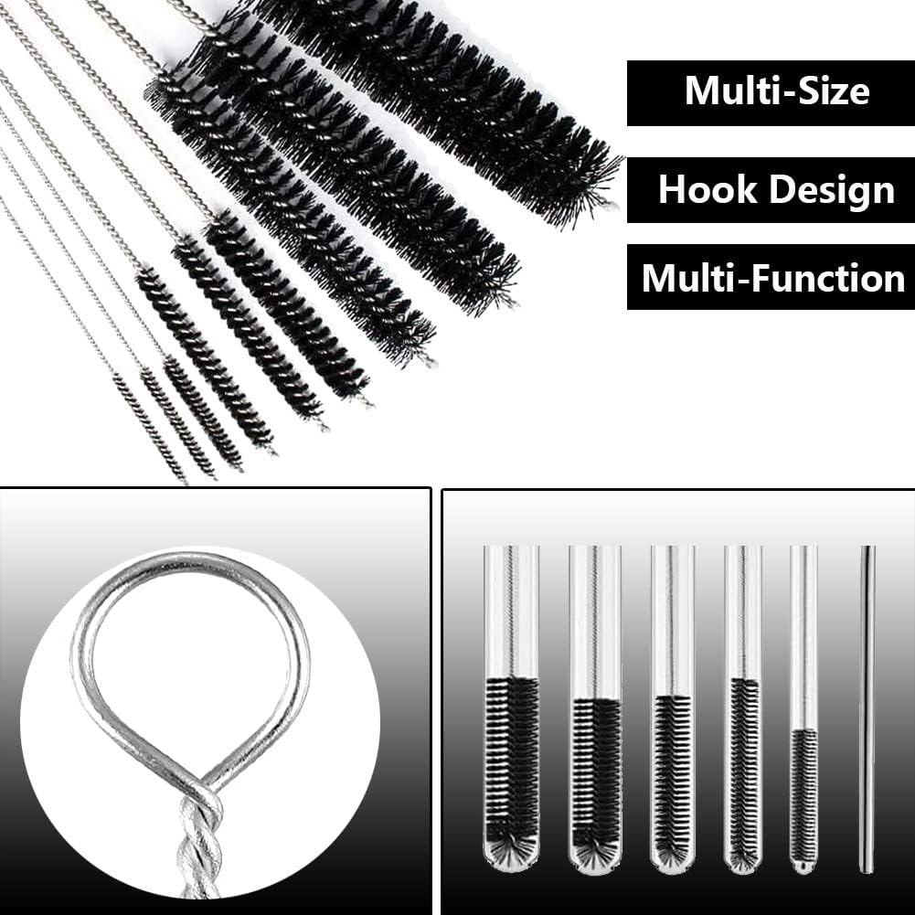 Set 15 Pzas Cepillo Tubo Flexible Largo para Nevera Acero Inox