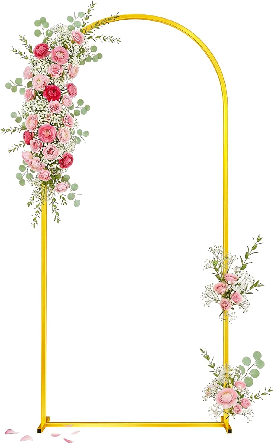 Soporte arco boda 6.6ft metal resistente dorado