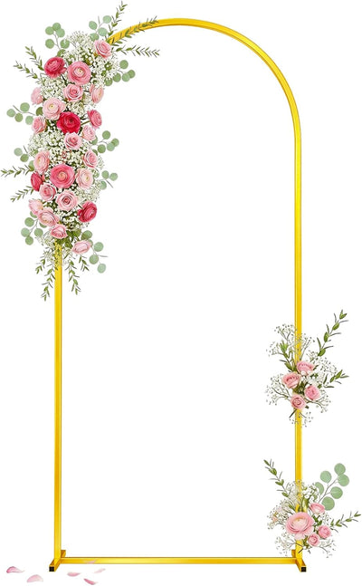 Soporte arco boda 6.6ft metal resistente dorado
