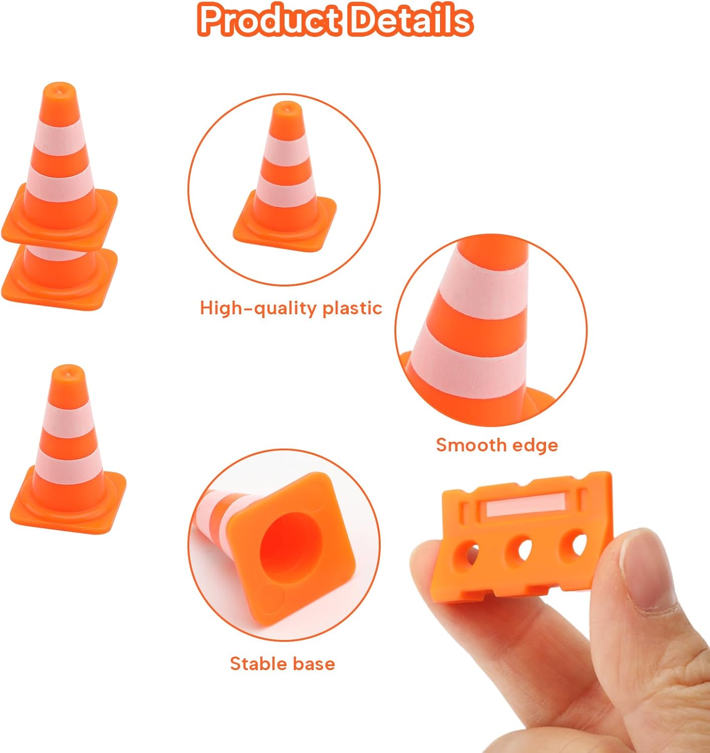 80 Mini Conos y Vallas Simulación Tráfico Construcción
