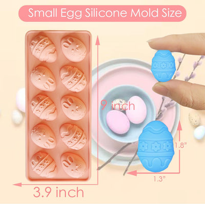 Moldes de silicona para chocolate, huevos de Pascua, gomitas y cubos de hielo