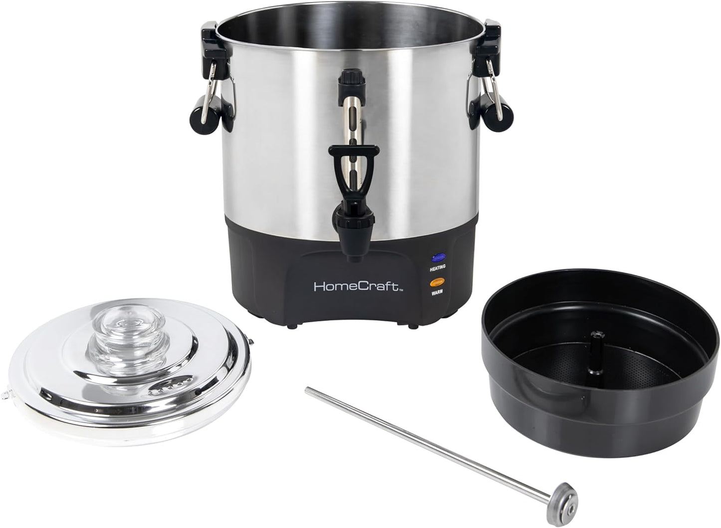 Urna de bebidas Homecraft 40 tazas acero inoxidable sin goteo