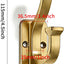 Set 5 Ganchos Bronce Champán para Baño y Puerta