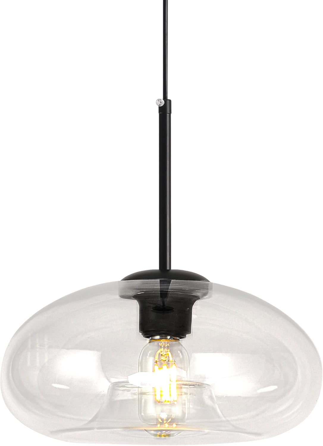 Lámparas colgantes cristal vintage ajustables 11pulg