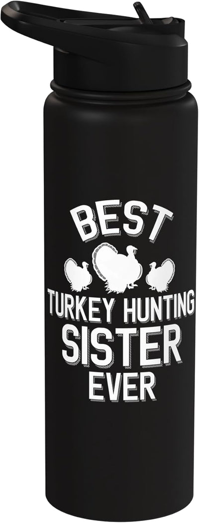 Botella de agua acero inoxidable aislada para amante del pavo