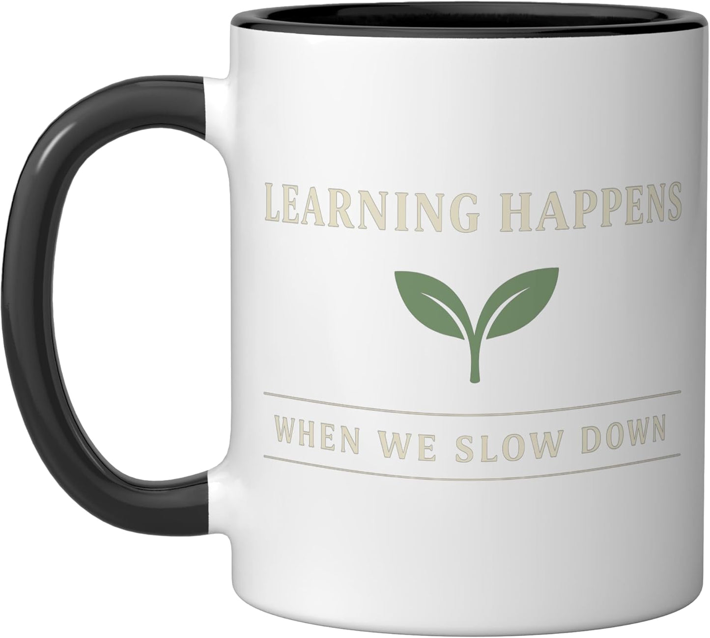 Taza Cerámica Montessori Mom Aprendizaje Consciente Negro/Blanco