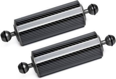 Brazo flotante fibra carbono 8pulg set 2 doble bola 1pulg
