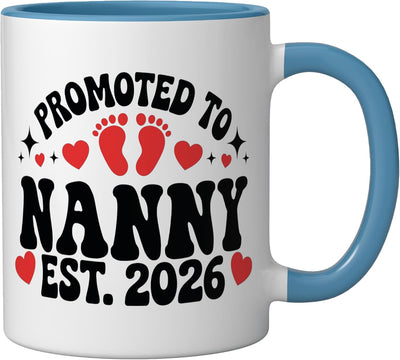 Taza Cerámica Nueva Mamá 2026 Azul/Blanco