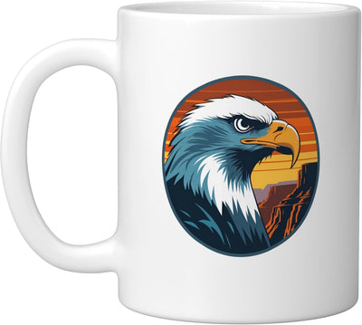 Taza Cerámica Diseño Fauna Montaña Blanca